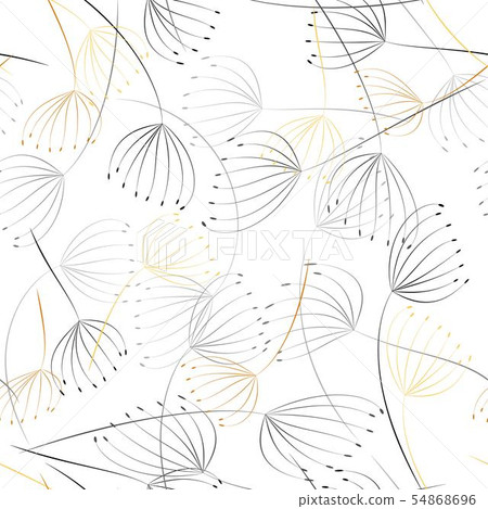 Seamless pattern. Flying of dandelion seeds. 54868696