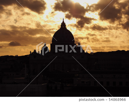Vatican St. Peter's Basilica Silhouette St. Peter's Basilica, Vatican Vatican St. Peter's Basilica Silhouette St. Peter's Basilica, Vatican 54868966