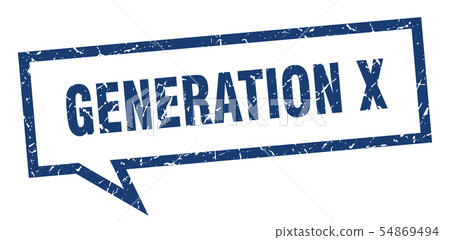 generation x sign. generation x square speech 54869494
