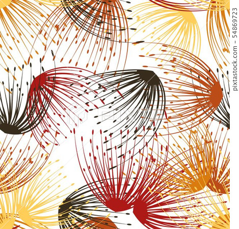 Seamless pattern. Flying of dandelion seeds. Seamless pattern. Flying of dandelion seeds. 54869723