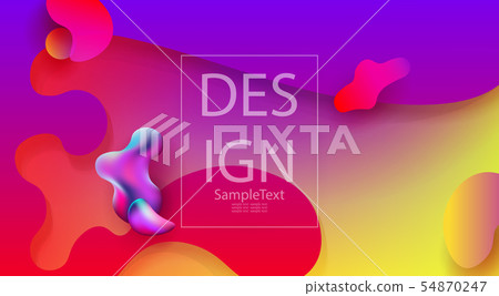 Multicolor rainbow abstract design with oval shapes 54870247