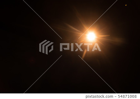 Abstract Natural Sun flare on the black 54871008