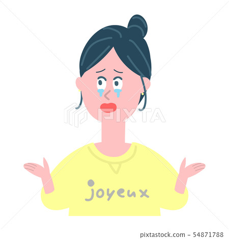 A woman who sheds tears 54871788