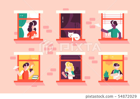 Neighbors character vector - Stock Illustration [54872029] - PIXTA