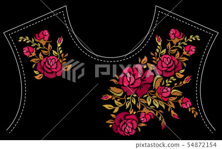Fashion floral embroidery. 54872154