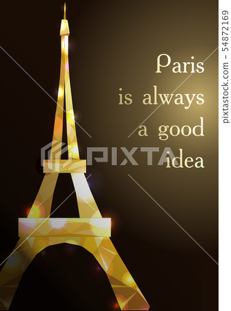 Eiffel tower vector illustration. Eiffel tower vector illustration. 54872169