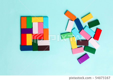 order and chaos. Chaotic unorganized colored order and chaos. Chaotic unorganized colored 54873167