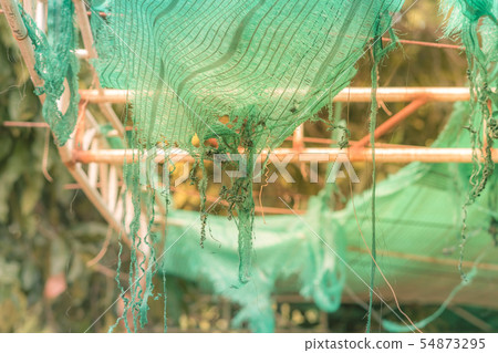 The Old green sun protection mesh and lack.  54873295