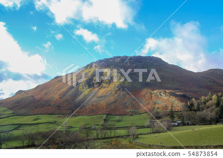 view of mountain in nature at ENGLAND view of mountain in nature at ENGLAND 54873854