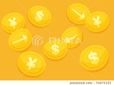Yen and dollar medals 54874105