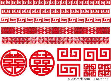 Frame material set of Chinese image Frame material set of Chinese image 54874345