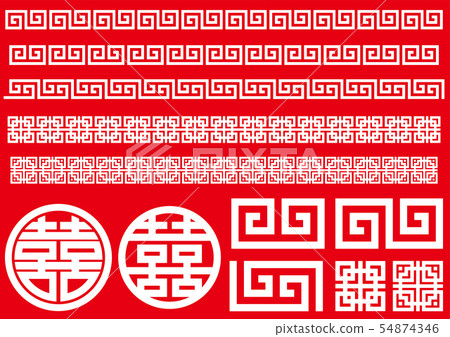 Frame material set of Chinese image Frame material set of Chinese image 54874346