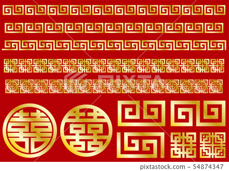 Frame material set of Chinese image Frame material set of Chinese image 54874347
