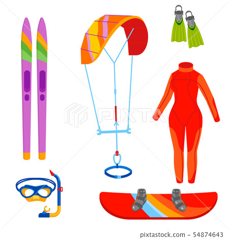 Fun water extreme sport kiteboarding surfer sailing leisure sea activity summer recreation extreme 54874643