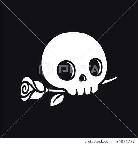 Skull with rose Skull with rose 54874778