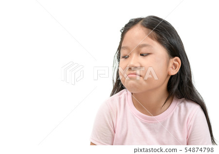 Kid Asian girl face expression envy, jealous Kid Asian girl face expression envy, jealous 54874798
