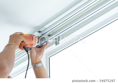 Screw the screws to install the curtains by Screw the screws to install the curtains by 54875297