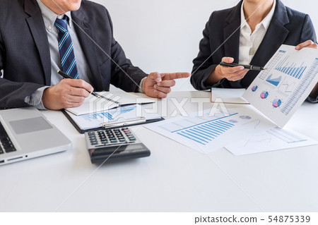 Business team partner meeting working and 54875339
