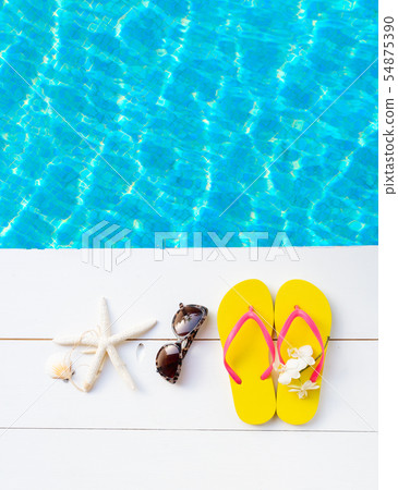 Summer flat lay scenery Summer flat lay scenery 54875390