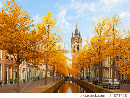 old town of Delft in spring, Holland old town of Delft in spring, Holland 54875428