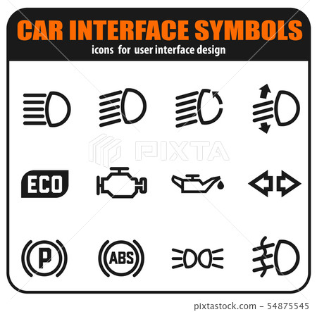 Car Interface Symbols Car Interface Symbols 54875545