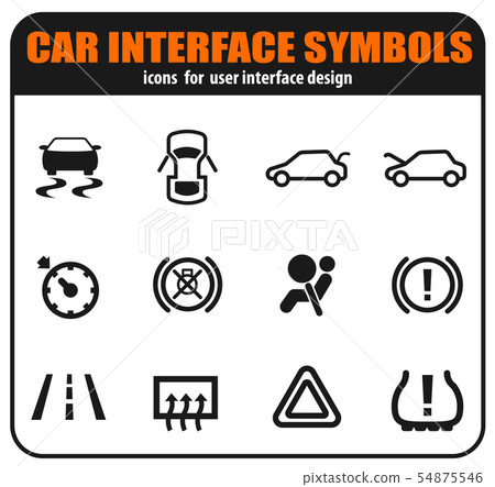 Car Interface Symbols Car Interface Symbols 54875546
