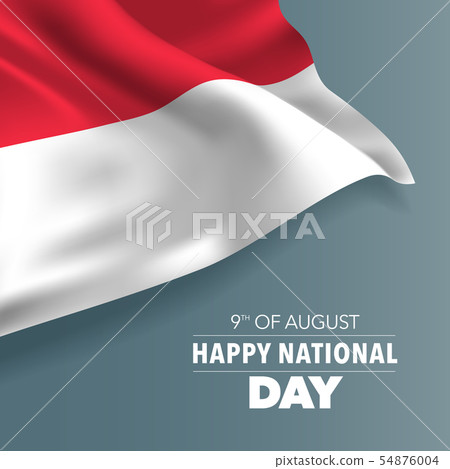 Singapore happy national day greeting card, banner, vector illustration 54876004