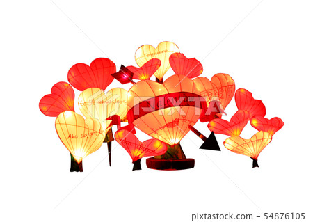 Decorate the variety lanterns in the night park Decorate the variety lanterns in the night park 54876105