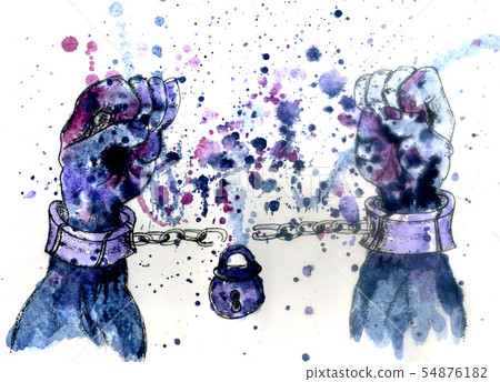 Hands in Chains Sketch Hands in Chains Sketch 54876182