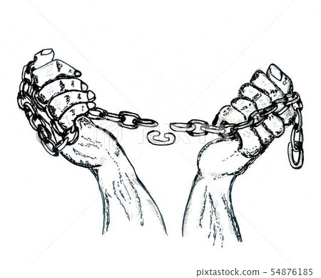 Hands in Chains Sketch 54876185