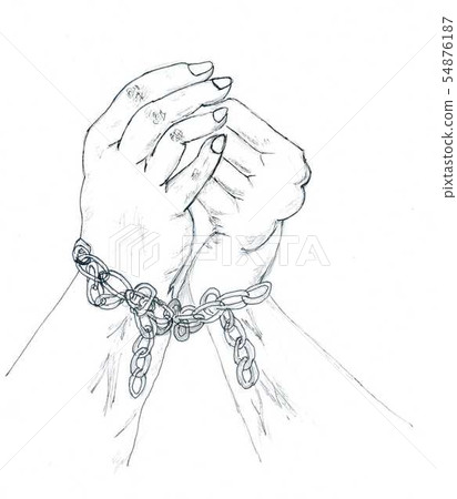 Hands in Chains Sketch Hands in Chains Sketch 54876187