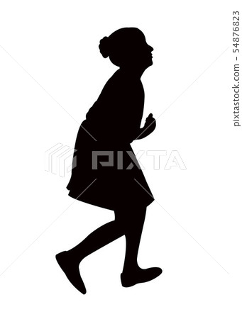 a girl body silhouette vector a girl body silhouette vector 54876823
