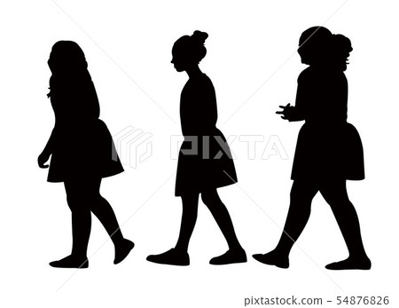girls body silhouette vector girls body silhouette vector 54876826