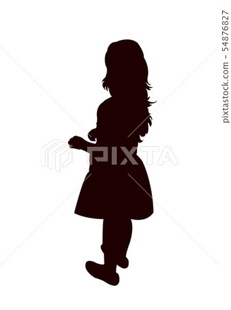 a girl body silhouette vector 54876827