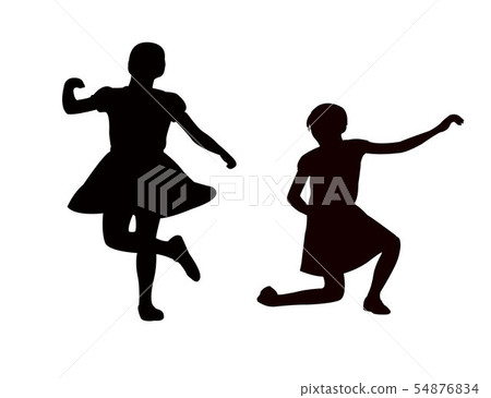 girls body silhouette vector girls body silhouette vector 54876834