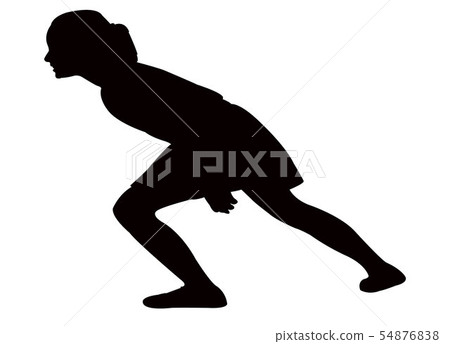 a girl body silhouette vector 54876838