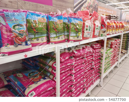 The rice in the plastic packaging for sale The rice in the plastic packaging for sale 54877700
