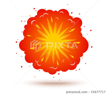 Retro illustration of a explosion Retro illustration of a explosion 54877717