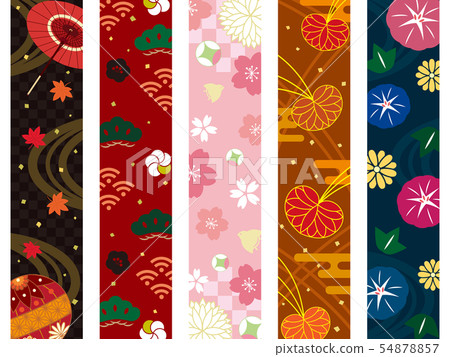 Fashionable Japanese pattern belt line partition material 54878857