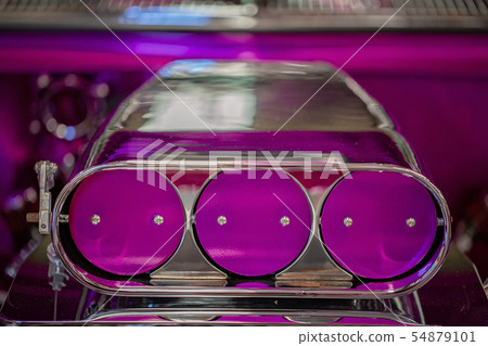 Close Up Of Supercharger Air Intake Of Hot Pink 54879101