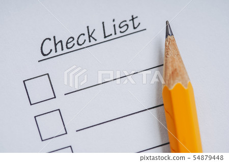 Checklist and pencil Checklist and pencil 54879448