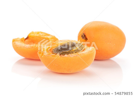 Fresh orange apricot isolated on white 54879855