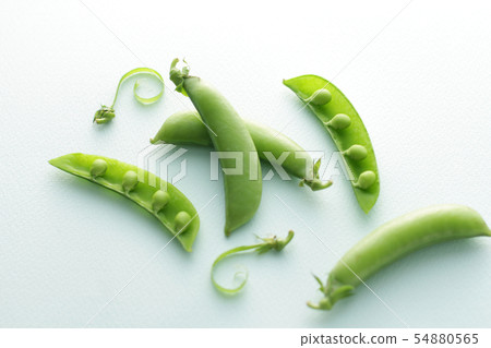 豌豆圖像照片採取有蒼白淡色綠色背景 豌豆圖像照片採取有蒼白淡色綠色背景 54880565