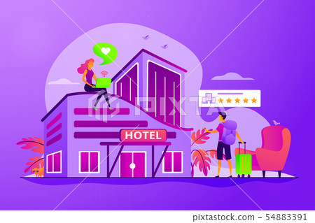 Design hotel concept vector illustration 54883391