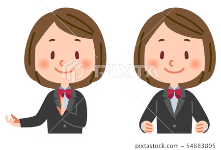 Posing to have a student (woman) Posing to have a student (woman) 54883805