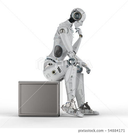ai robot thinking 54884171