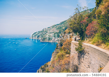 Beautiful cozy bay with boats and clear turquoise water in Italy Beautiful cozy bay with boats and clear turquoise water in Italy 54884191
