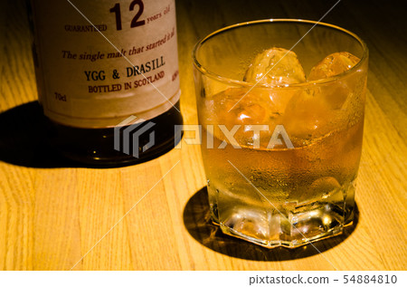 Scotch whiskey at the lock bar counter 54884810