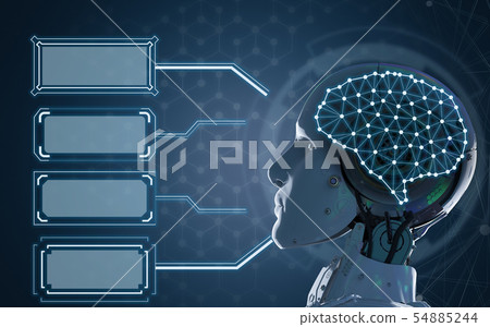 robot with blank frames 54885244