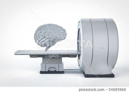 brain with mri scan machine brain with mri scan machine 54885668